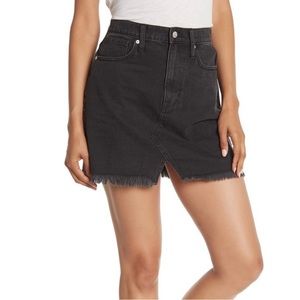 Madewell Denim Rigid A Line Skirt Women’s Size 30 Black Distressed Hem
